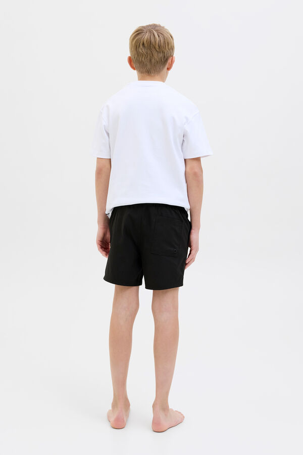 Jack & Jones Junior Shorts de banho com estampado de logo preto