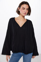 Springfield Blusa Delicacy preto