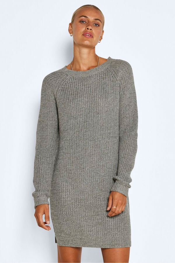 Noisy May Vestido curto de malha  cinzento