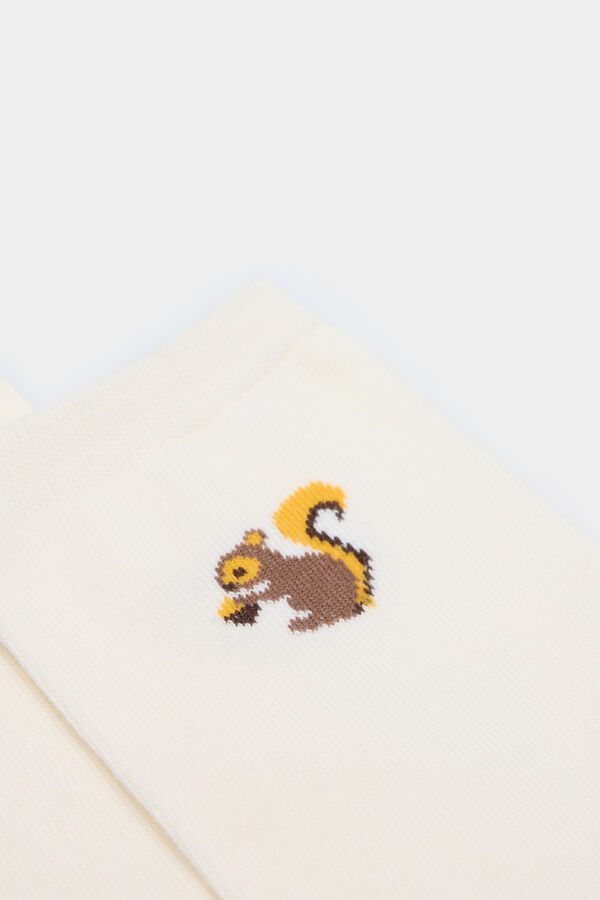 Springfield Calcet&iacute;n largo liso ardilla beige