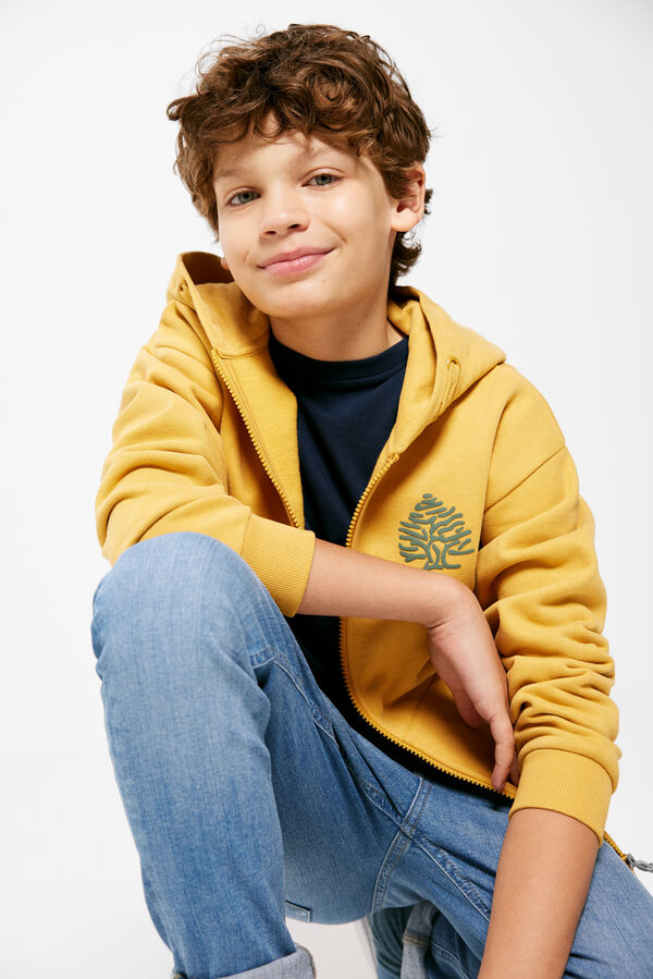 Springfield Kids Sudadera abierta &aacute;rbol ni&ntilde;o   amarillo