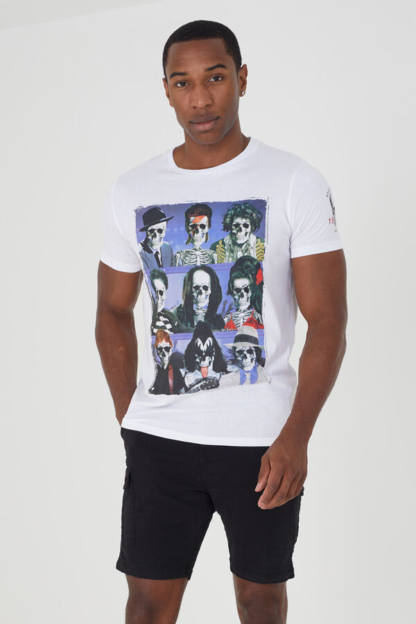 Brave Soul T-shirt estampada de manga curta branco