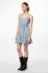 Pieces Vestido corto de tirantes azul