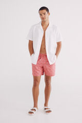 Springfield Ba&ntilde;ador estampado tiburones rojo