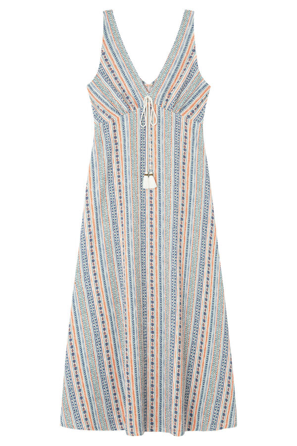 La Vecina Rubia Vestido midi "LAURA" - La Vecina Rubia marfil