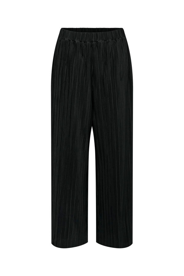 Only Calça fluído plissada preto