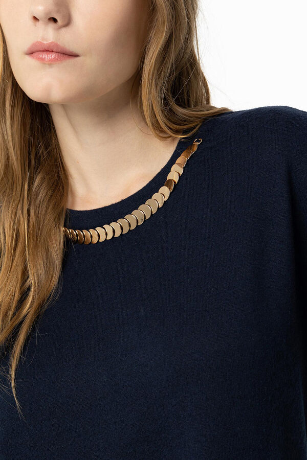 Tiffosi Camiseta De Punto con Aplicaci&oacute;n Met&aacute;lica azul