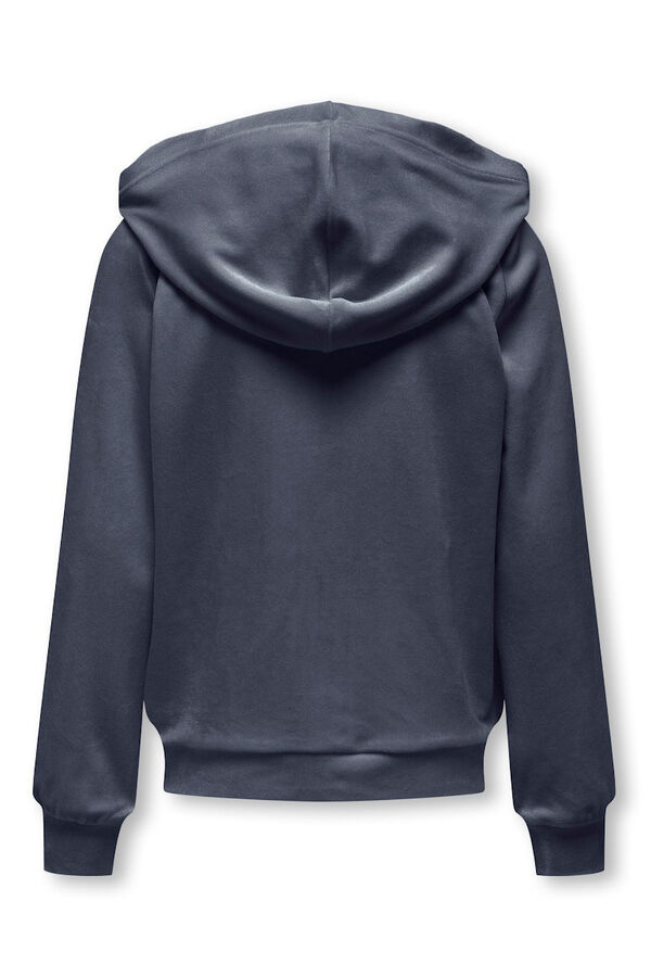 Only Girls Sweatshirt efeito veludo azul