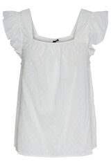 Pieces Top mulher 100% algodão branco