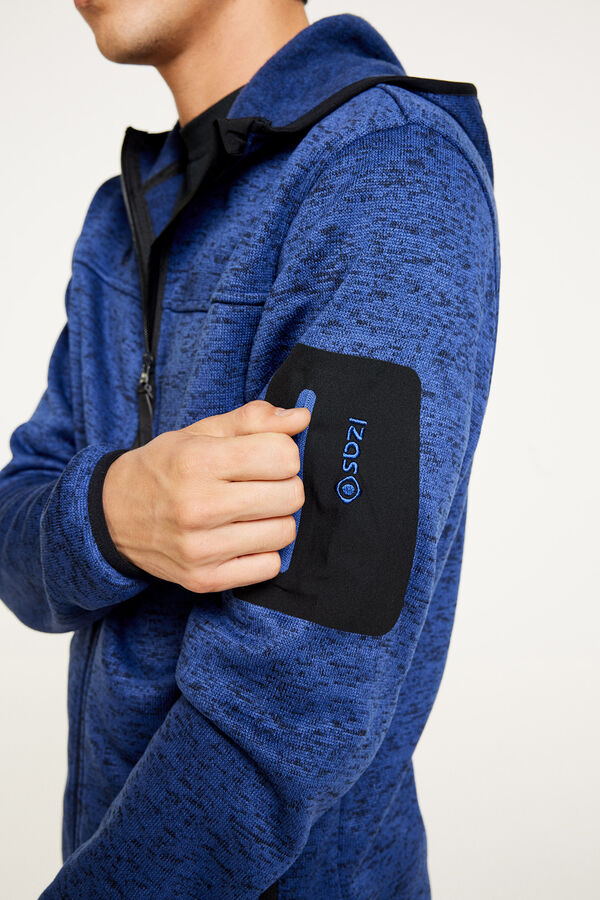 Izas Casaco polar de malha com capuz azul