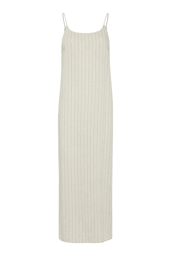 Pieces Vestido comprido flu&iacute;do cinzento