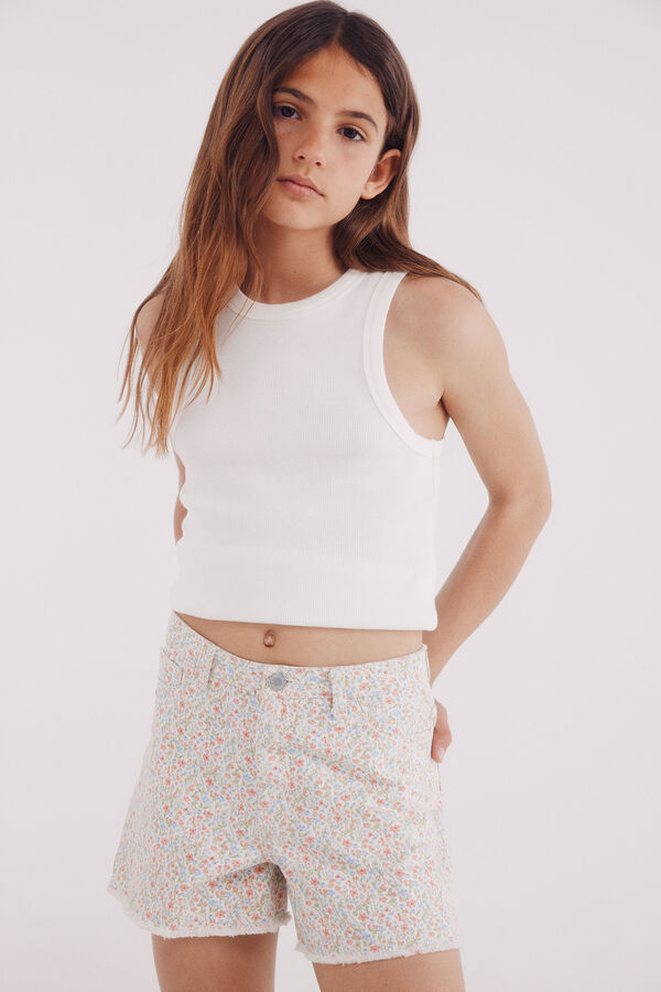 Springfield Kids Shorts Liberty para meninas branco