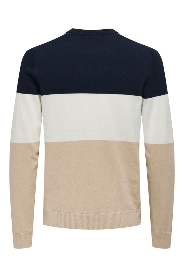 Only & Sons Jersey de hombre de cuello redondo regular fit gris