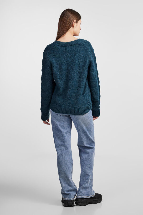 Pieces C&aacute;rdigan de punto con estructura verde