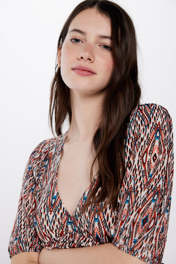 Springfield T-shirt fluída estampada cru