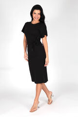 Brave Soul Vestido con nudo en cintura negro