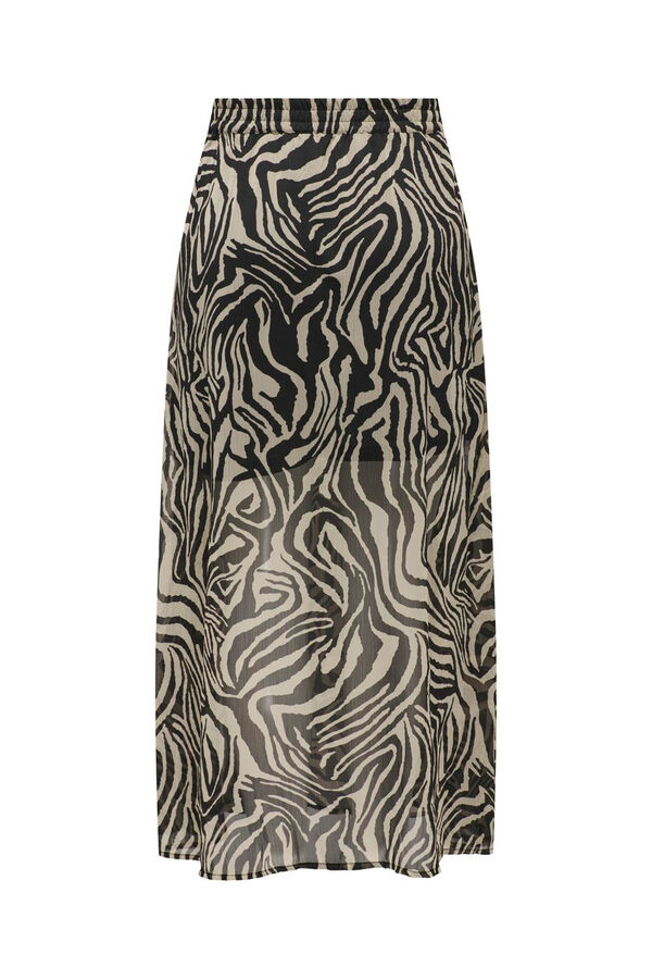 Only Falda midi estampada negro