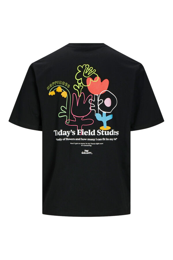 Jack & Jones Camiseta loose fit estampa negro