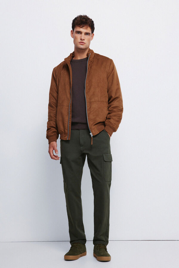 Springfield Cazadora acolchada efecto ante beige