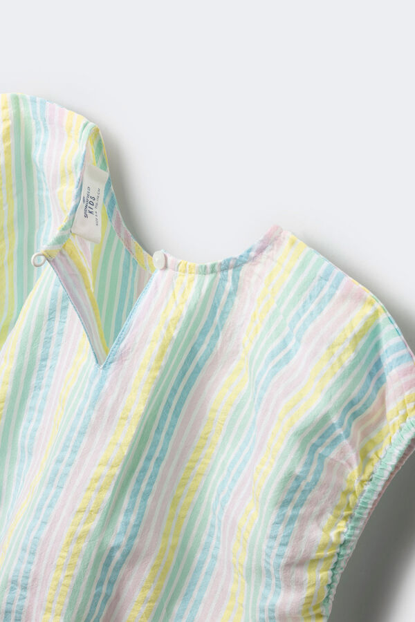 Springfield Kids Blusa listrada multicolor para menina amarelo