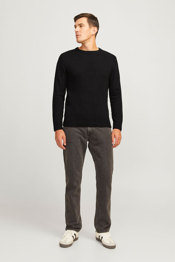 JJ REBEL Jersey b&aacute;sico liso negro