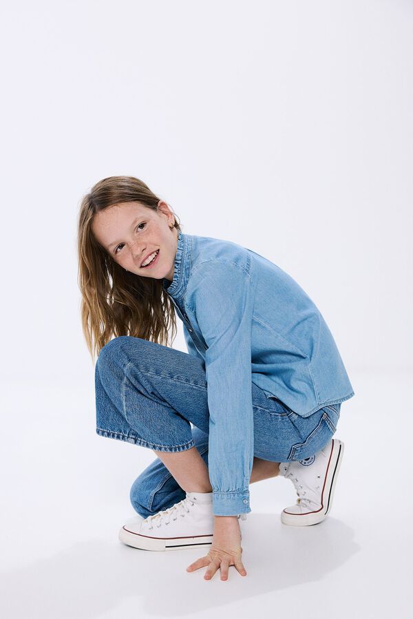 Springfield Kids Pantal&oacute;n denim culotte ni&ntilde;a azul