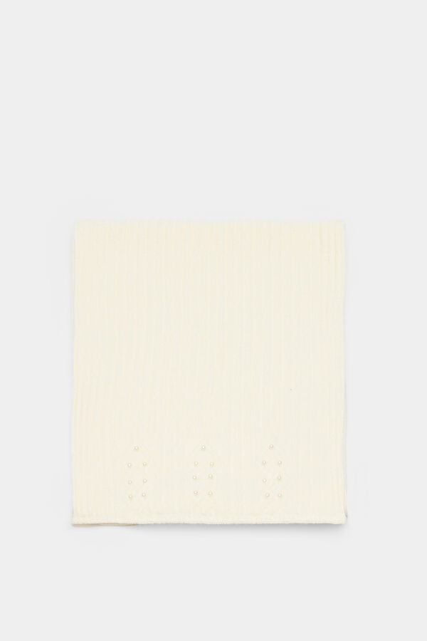 Springfield Bufanda canal&eacute; perlas beige