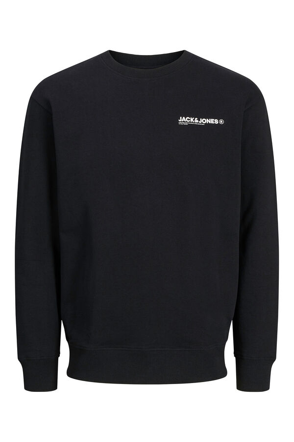 Jack & Jones Sweatshirt de ajuste padr&atilde;o preto