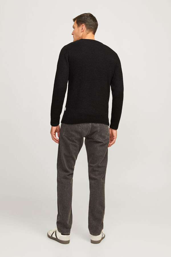 JJ REBEL Jersey b&aacute;sico liso negro