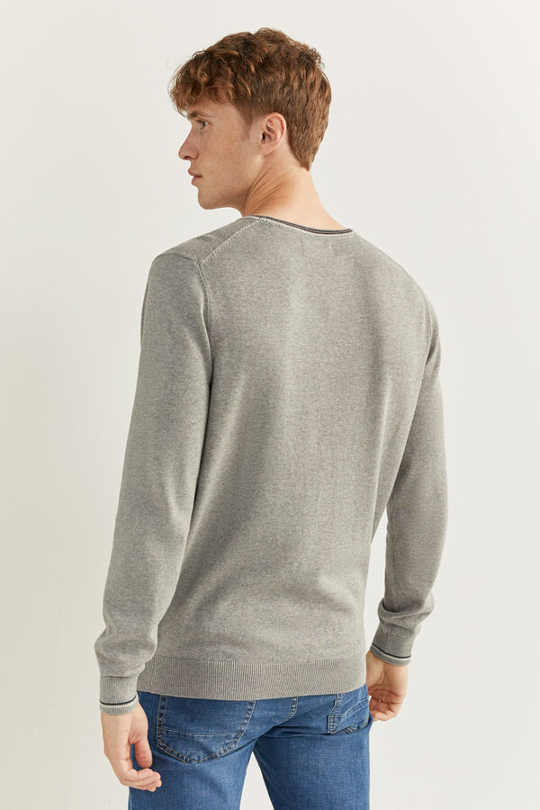 springfield JERSEY RAYAS CUELLO gris