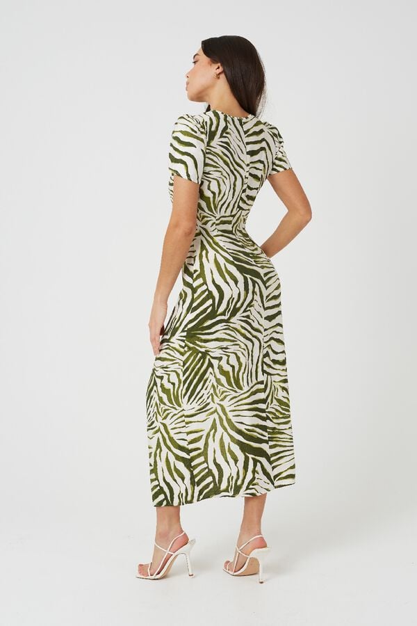Brave Soul Vestido estampado verde