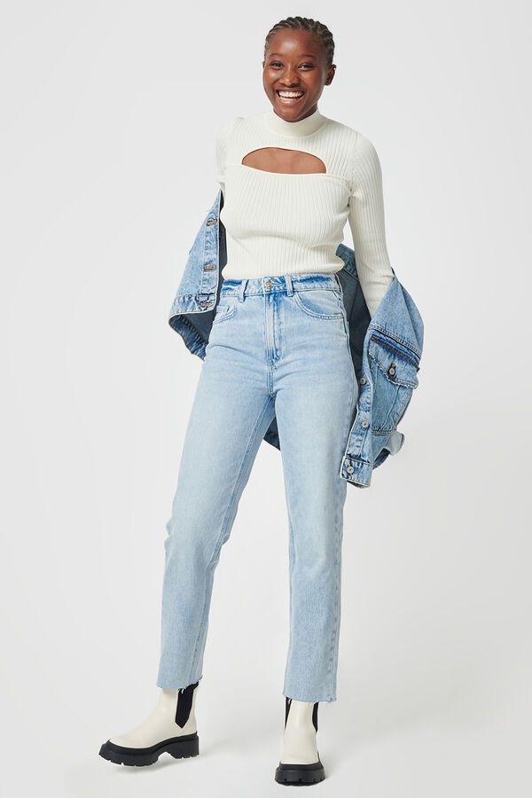 Pimkie Jeans de tiro alto mom  azul