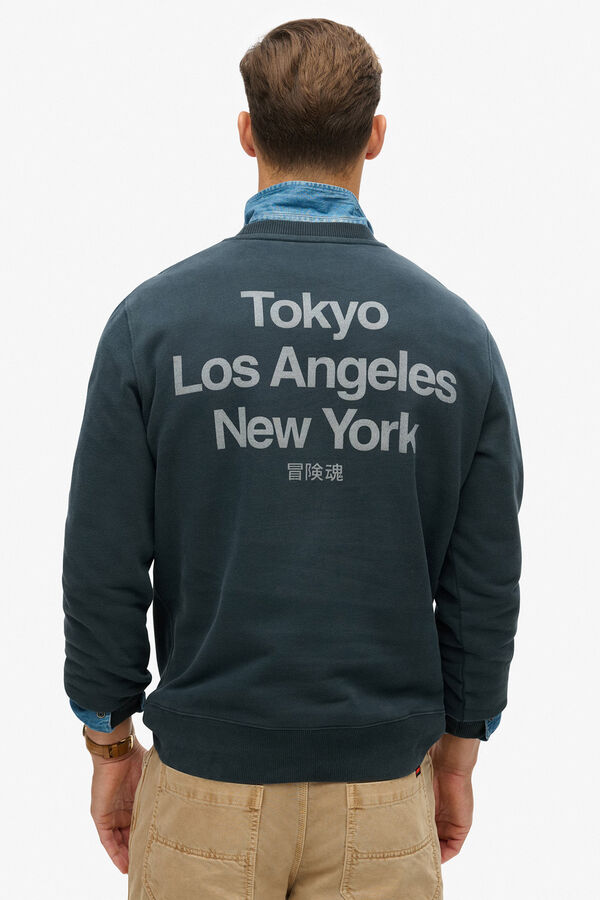 Superdry Sweatshirt gola redonda azul