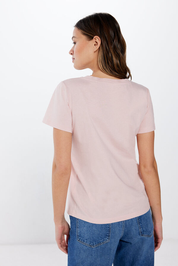 Springfield T-shirt Mickey Mouse relevo rosa