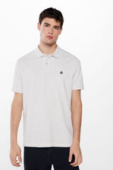 Springfield Polo piqu&eacute; tejido fantas&iacute;a gris
