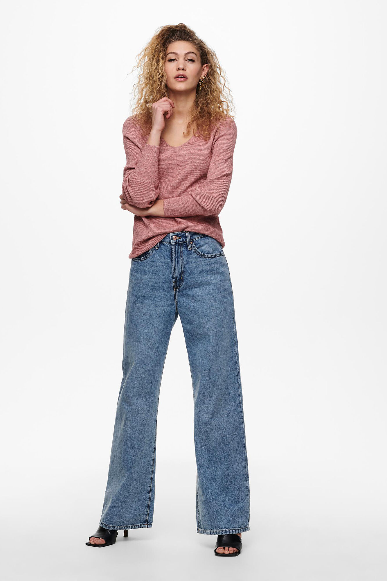 Only Jersey de cuello pico