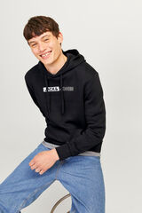 Jack & Jones Sudadera est&aacute;ndar fit capucha negro