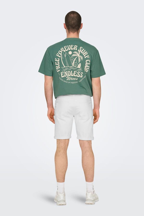 Only & Sons Bermuda jeans branco