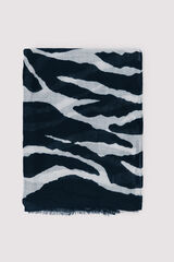 Springfield cachecol com estampado de zebra preto