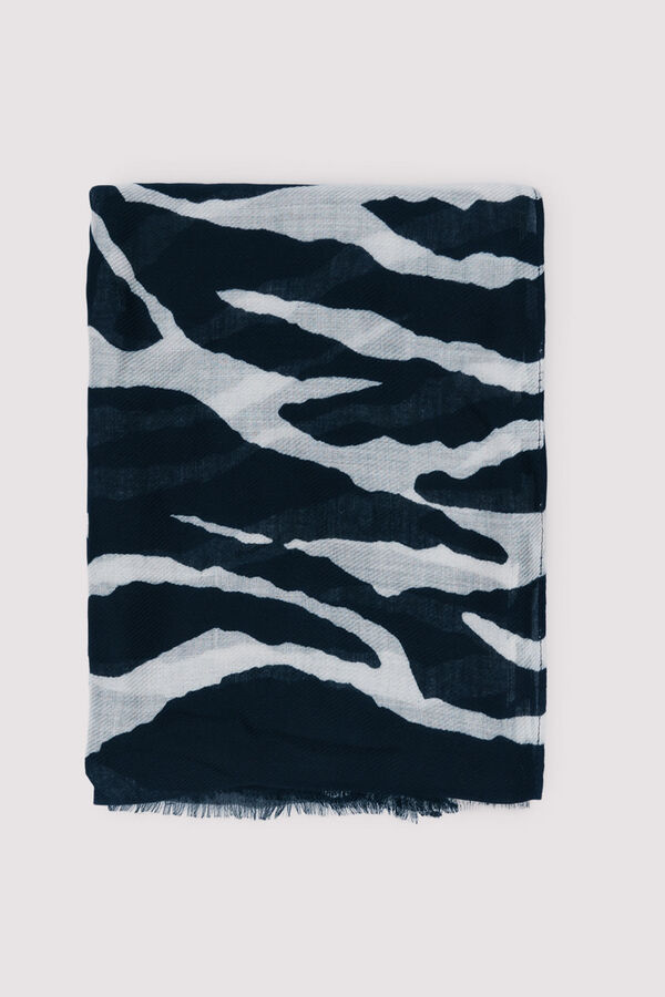 Springfield cachecol com estampado de zebra preto