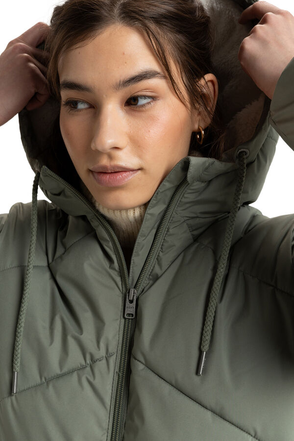 Roxy Casaco capuz com capuz feminina Better Weather bege