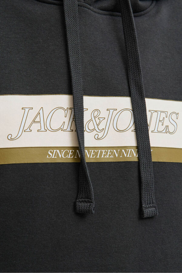 Jack & Jones Sudadera con capucha y logo frontal negro
