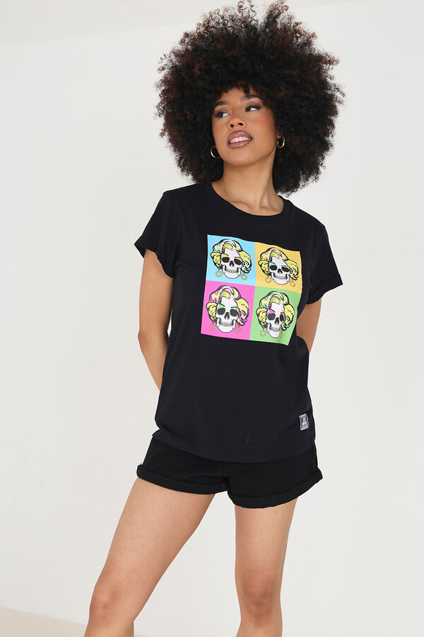 Brave Soul T-shirt de manga curta estampada preto