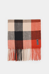 Springfield Cachecol maxi xadrez laranja e marrom vermelho