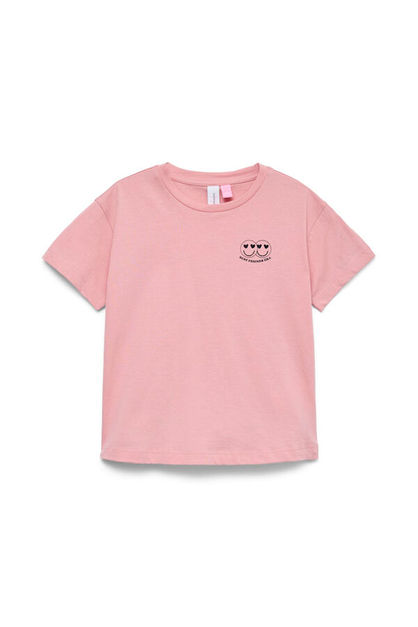 Vero Moda Girl Camisola algod&atilde;o manga curta rosa