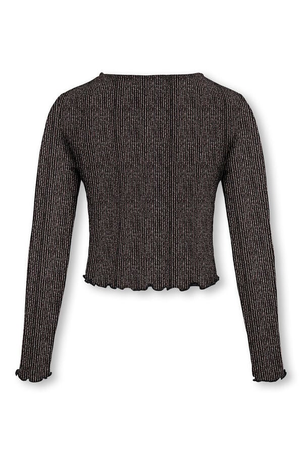 Only Girls Top de efeito brilhante cinzento