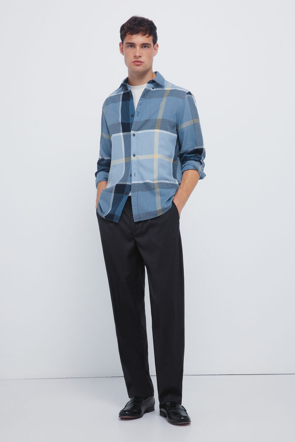 Springfield Camisa cuadros azul