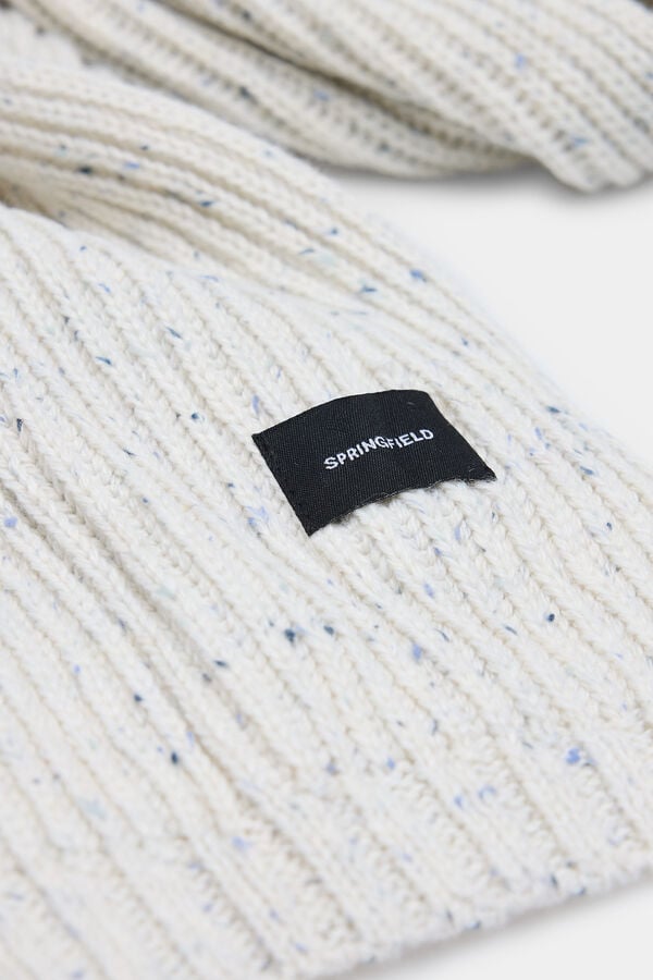 Springfield Bufanda canal&eacute; neps blanco