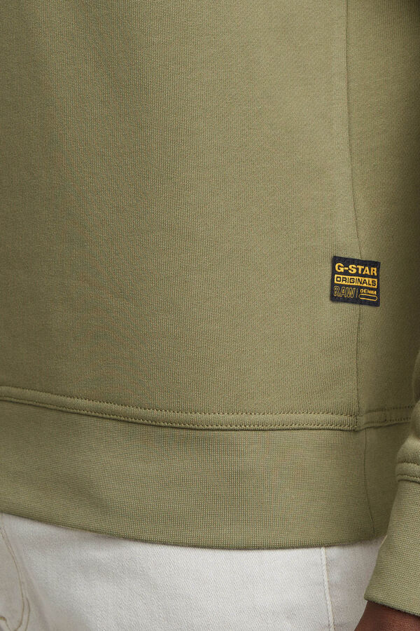G-STAR Sweatshirt com logo e manga comprida verde