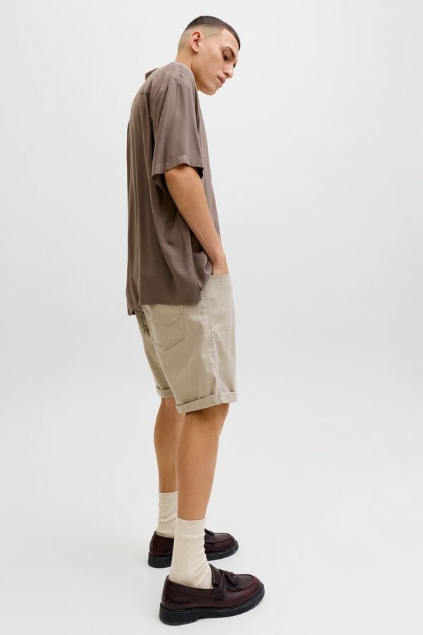 Jack & Jones Bermuda regular fit em sarja bege